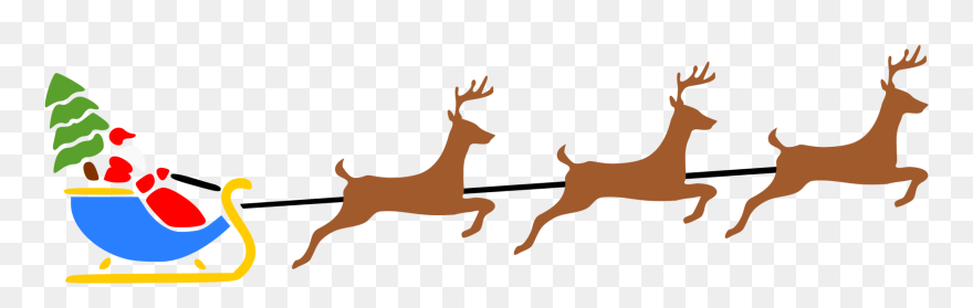 Reindeer Flying Clip Art - Png Download