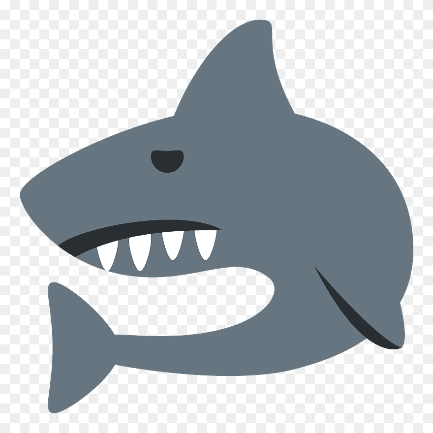 Shark Emoji Clipart - Twitter Shark Emoji - Png Download