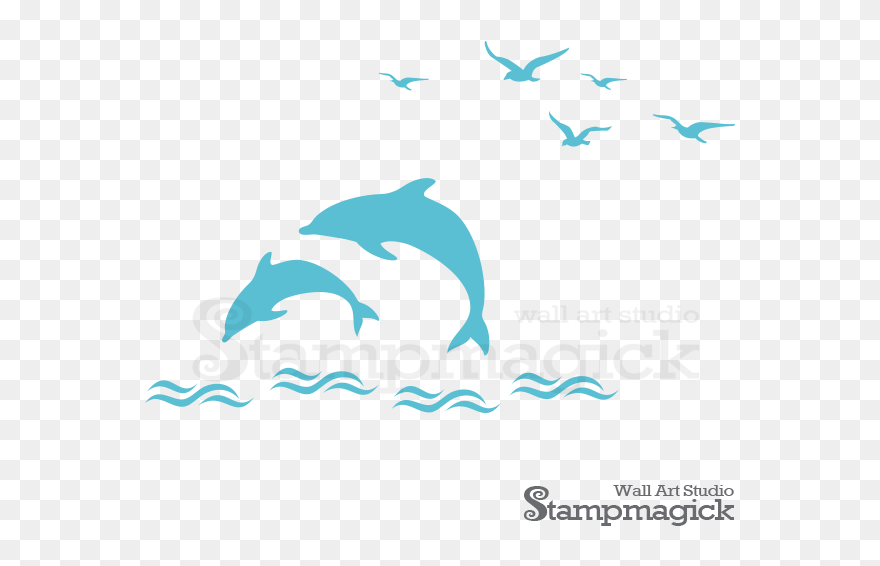 Dolphins Clipart Grey Dolphin - Illustration - Png Download