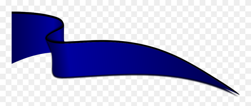 Dark Blue Ribbon In The Wind Svg Clip Arts - Png Download