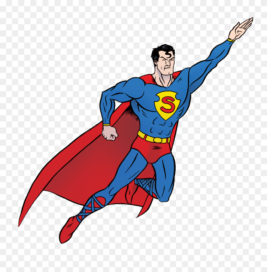 Cape Clip Superman - Super Man Gif Png Transparent Png
