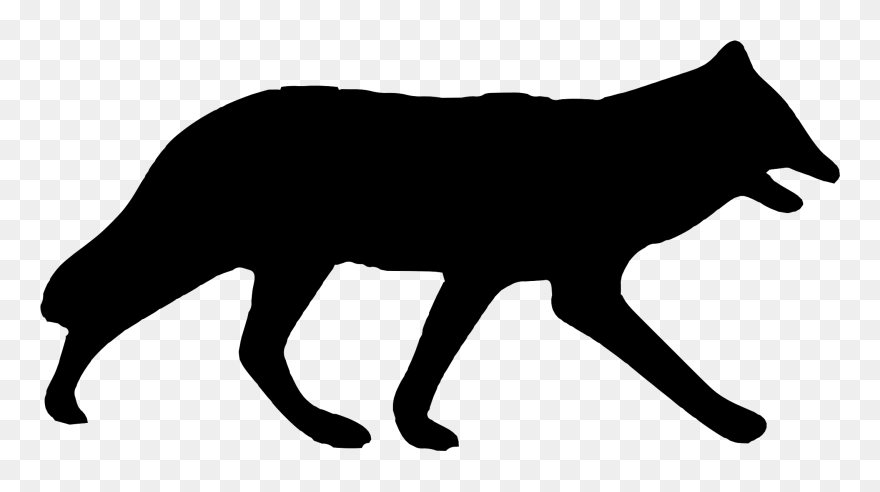 Fox Silhouette Transparent Background Clipart