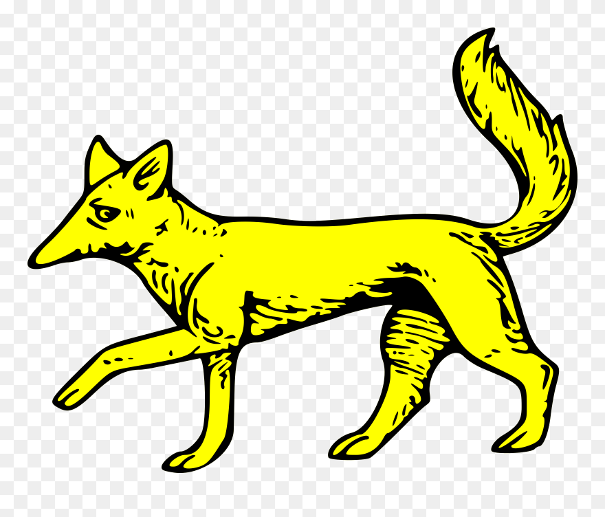 Fox Passant Clip Arts - Coat Of Arms Animals Png Transparent Png