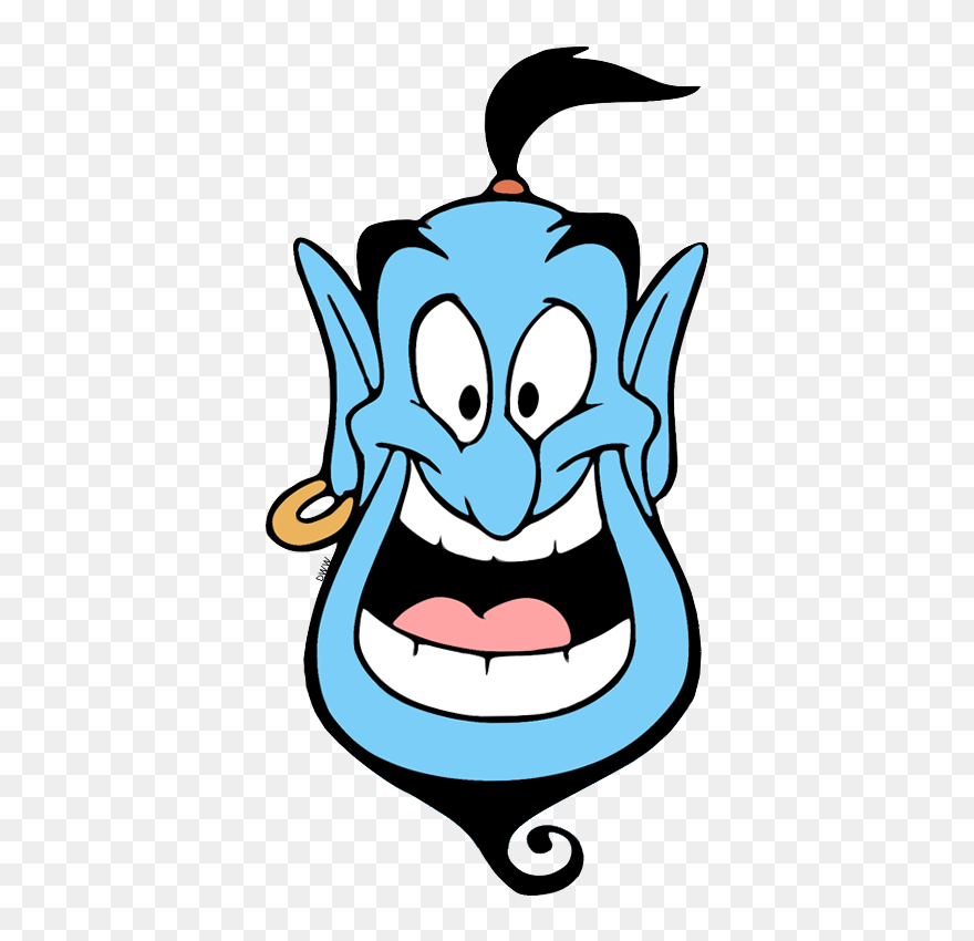 Genie Aladdin Coloring Page Clipart