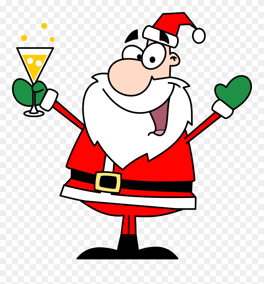 Santa Christmas Tree Cartoon Clipart