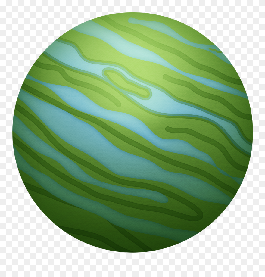 Planeten Clipart Spaceclip - Transparent Green Planet Clipart - Png Download