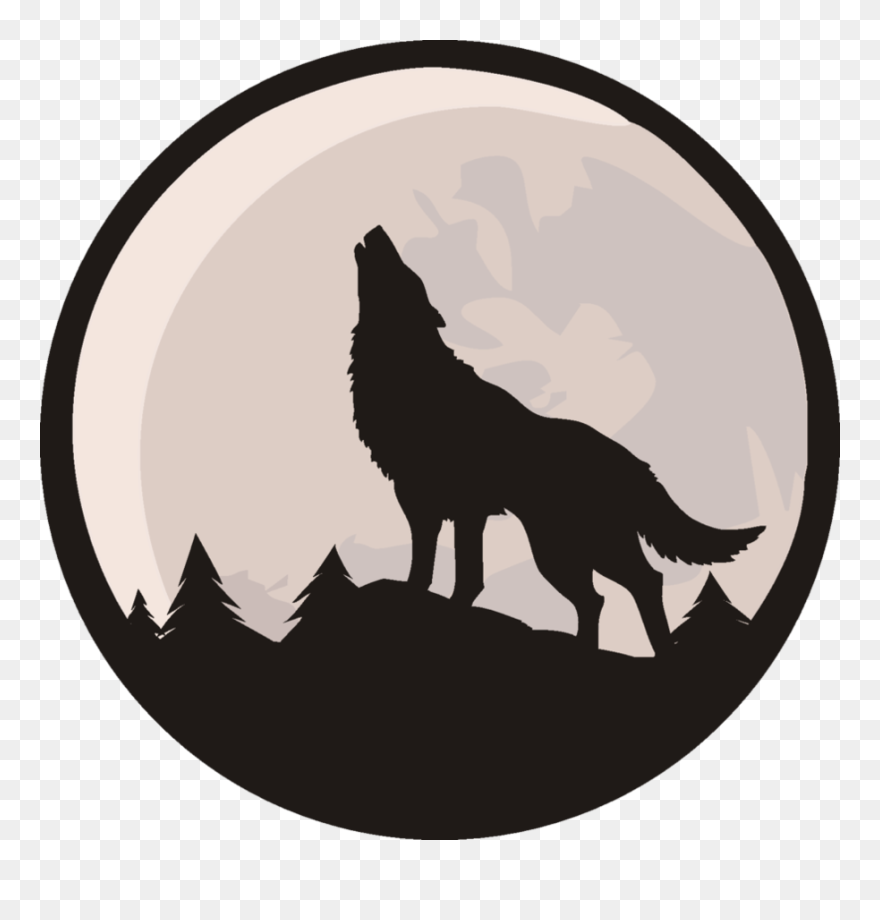 Gray Wolf Coyote Lone Wolf Youtube Pack - Wolf Howling To The Moon Clipart
