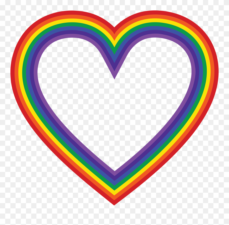 Cross With Rainbow Clipart Png Freeuse Library The - Free Rainbow Heart Clipart Transparent Png