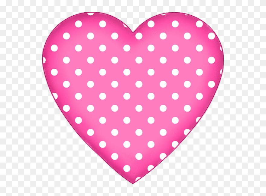 Free Valentine"s Day Graphics Free Picture, Clip Art - Pink Polka Dot Heart - Png Download