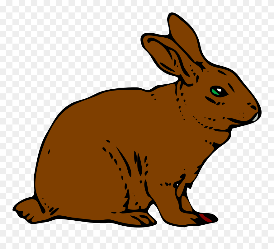Brown Rabbit Clipart Free Image - Brown Rabbit Clipart - Png Download