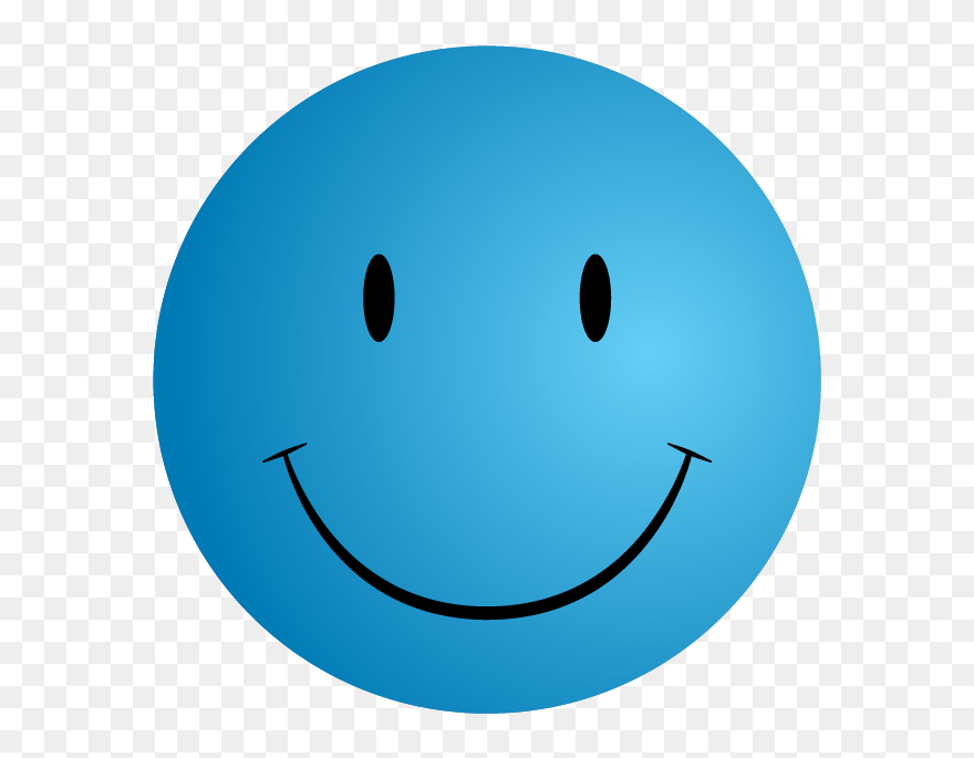 Blue Happy Face Clipart Clip Freeuse Library Free Happy - Blue Smiley Face Png Transparent Png