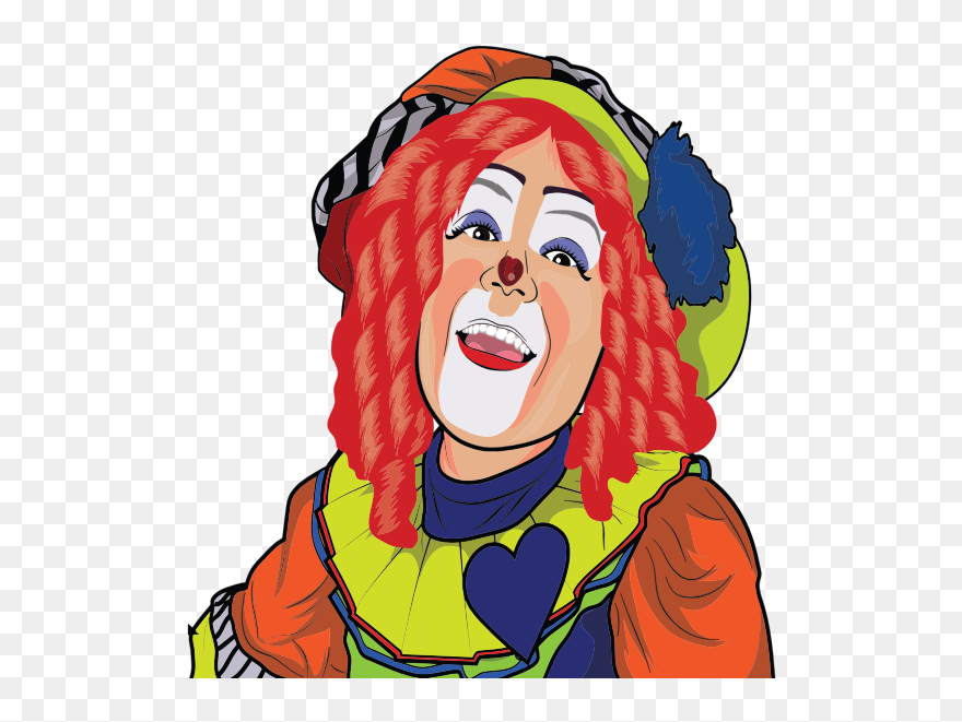 Colorful Clown Illustration - Circus Clipart