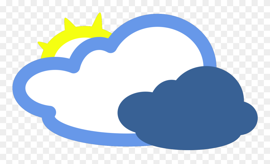 Ocean Clipart Cloud - Cartoon Clouds And Sun - Png Download