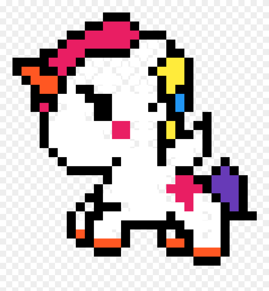 Banner Library Stock Tokidoki Unicornio Transprent - Pixel Art Unicornio Facil Clipart