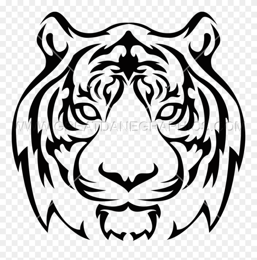 Tiger Print Clipart Tiger Face - Transparent Roaring Tiger Clipart - Png Download