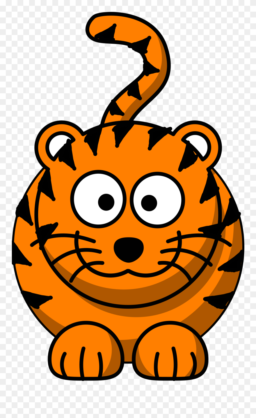 Tiger Cartoon Clip Art - Png Download