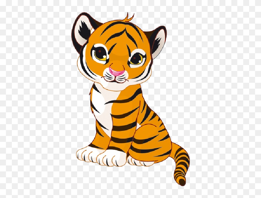 Cartoon Cute Easy Drawing Tiger Clipart