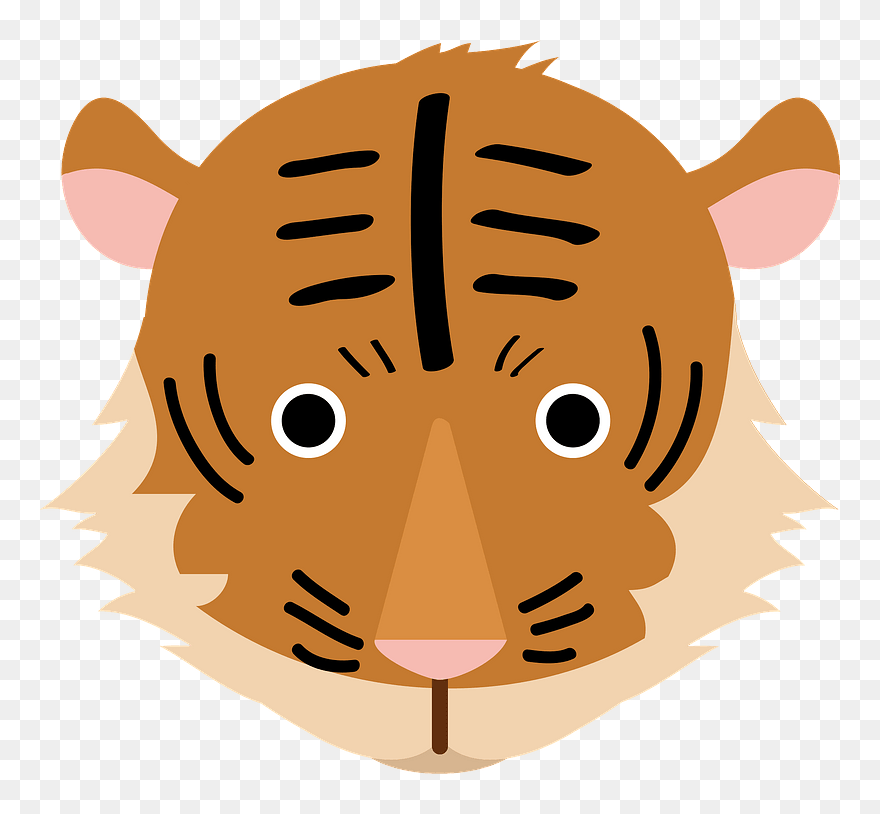 Tiger Animal Face Clipart - Png Download