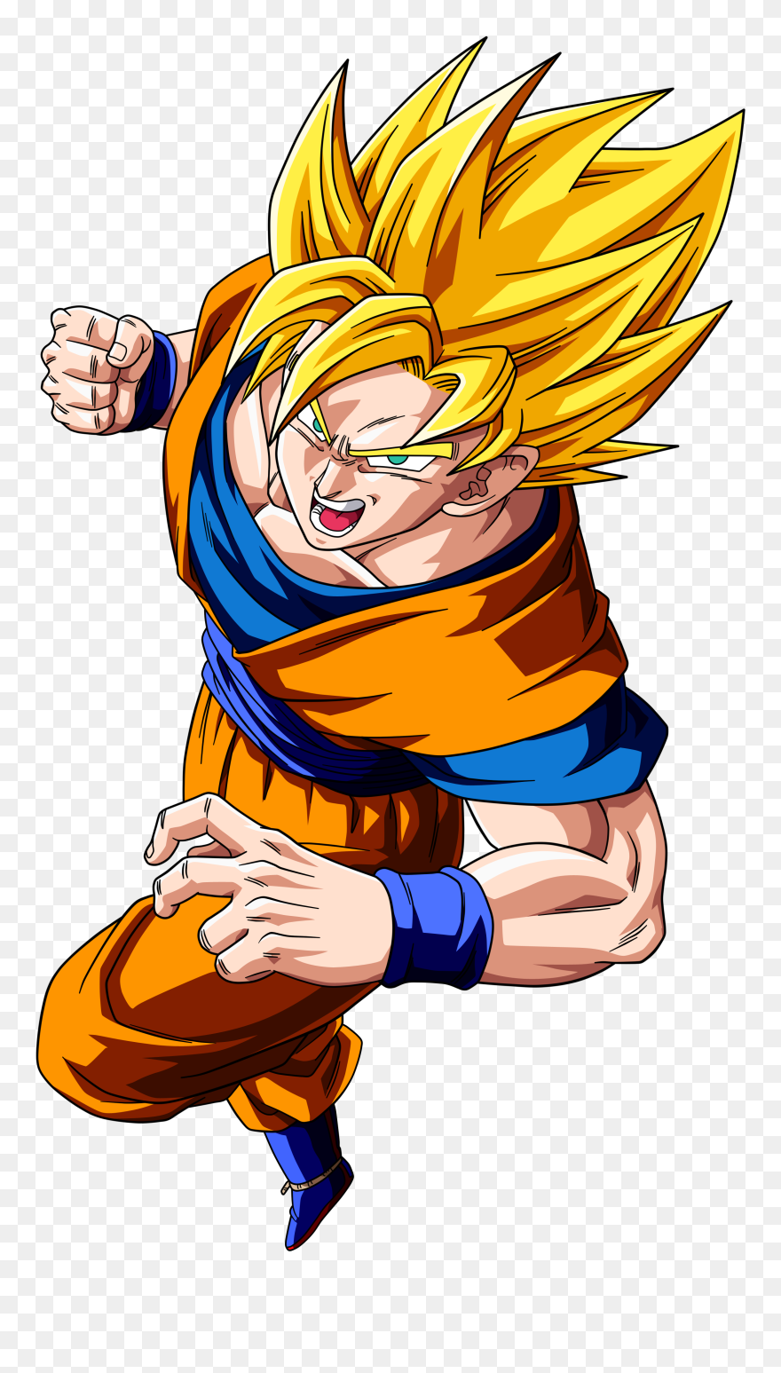 Clip Art Dragon Ball Goku Png Clipart Mart - Ssj Goku Buu Saga Transparent Png