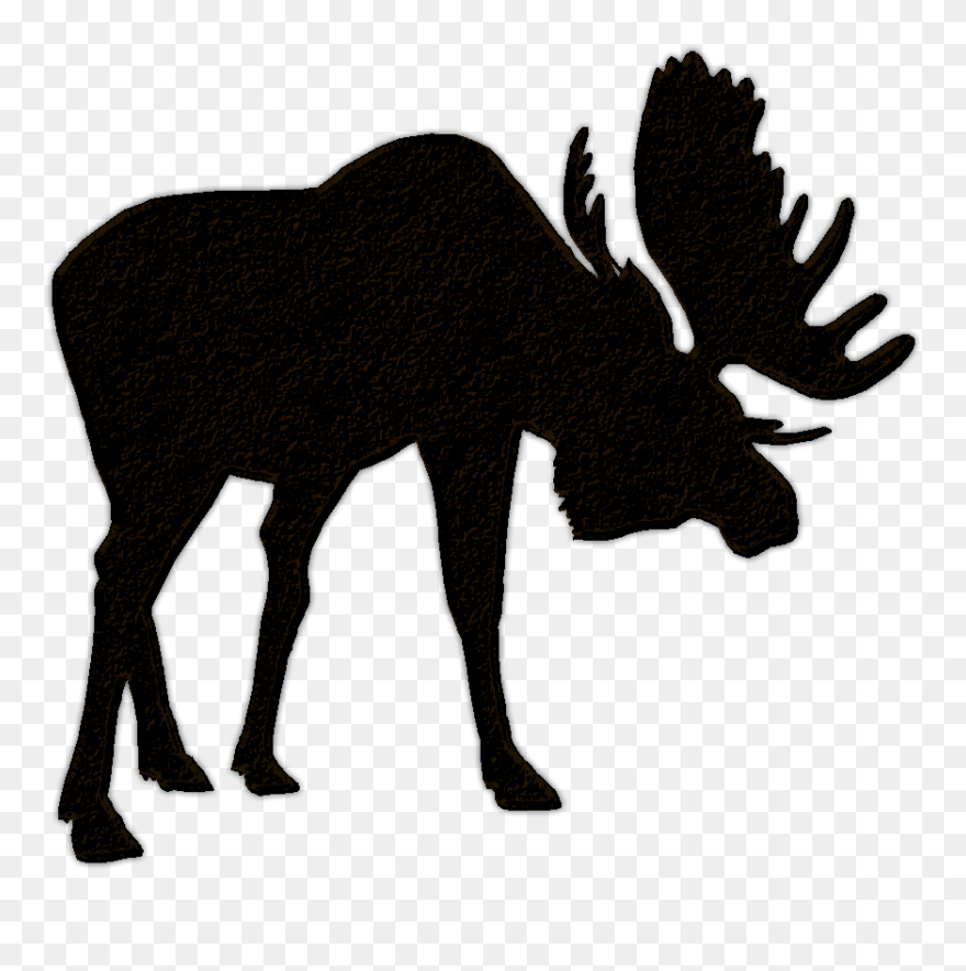 Moose Hunting Deer Clip Art - Moose Silhouette Transparent - Png Download