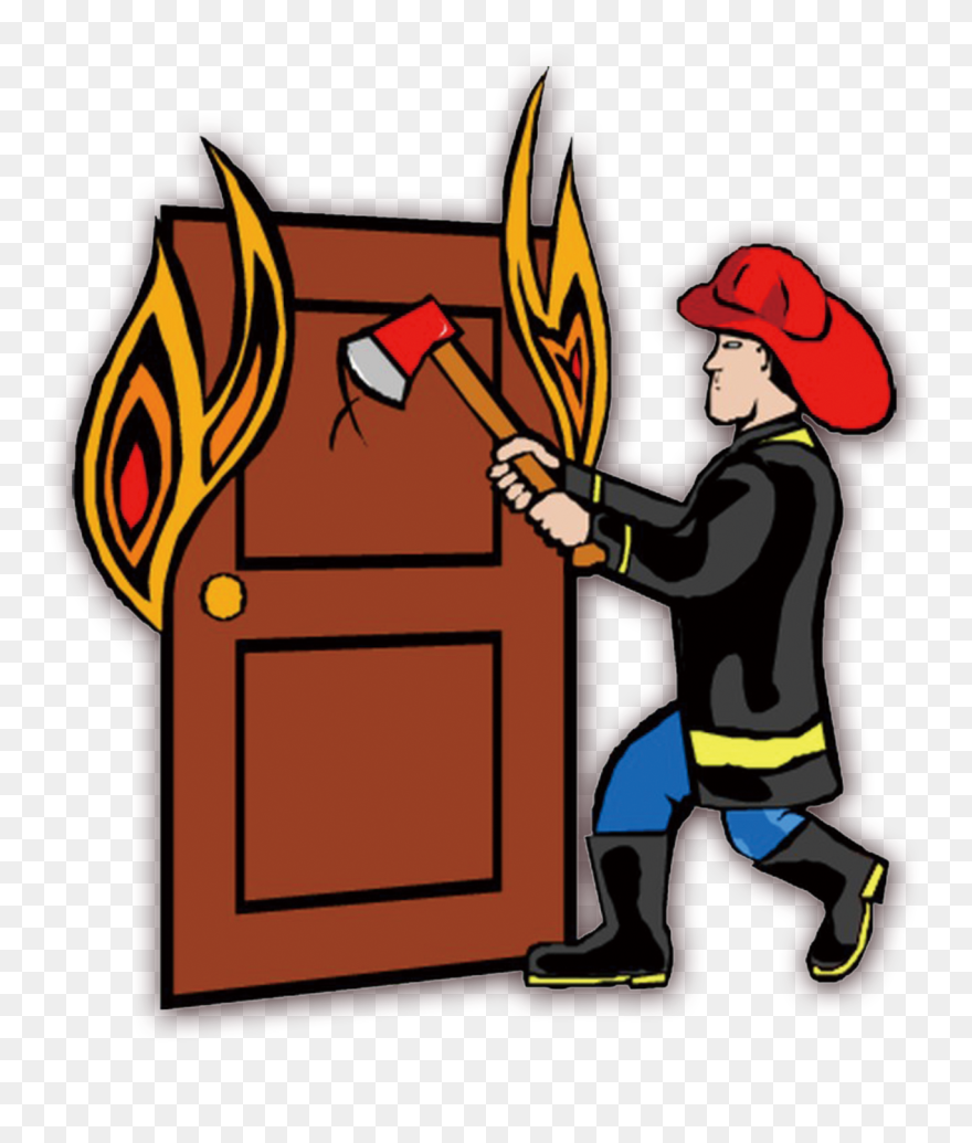 Firefighter Clipart Building - Cartoon - Png Download