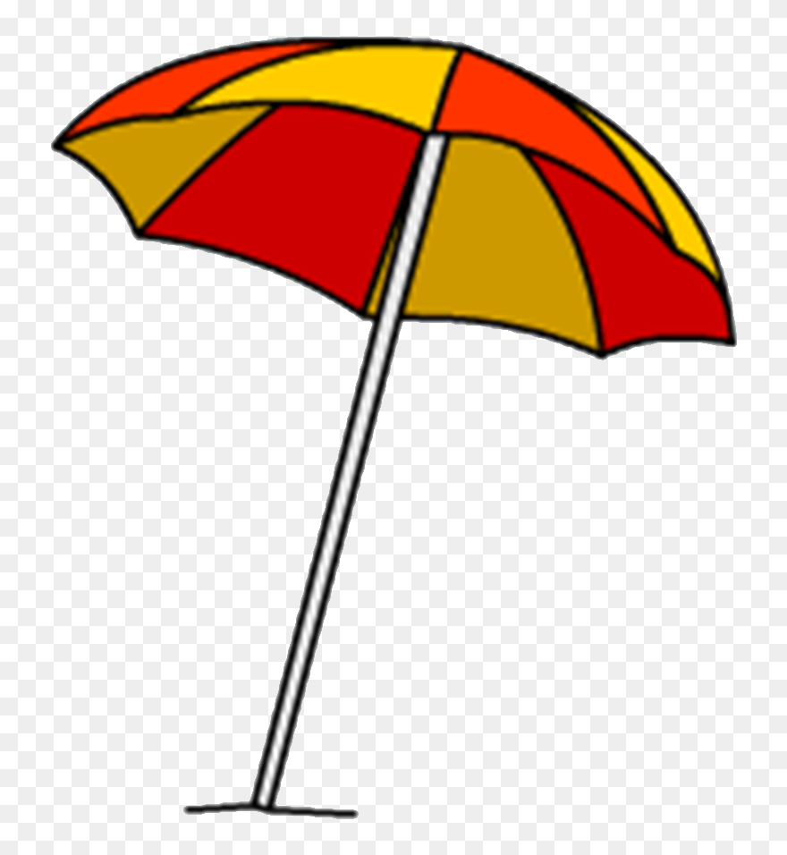 Transparent Kids At The Beach Clipart - Beach Umbrella Clip Art - Png Download