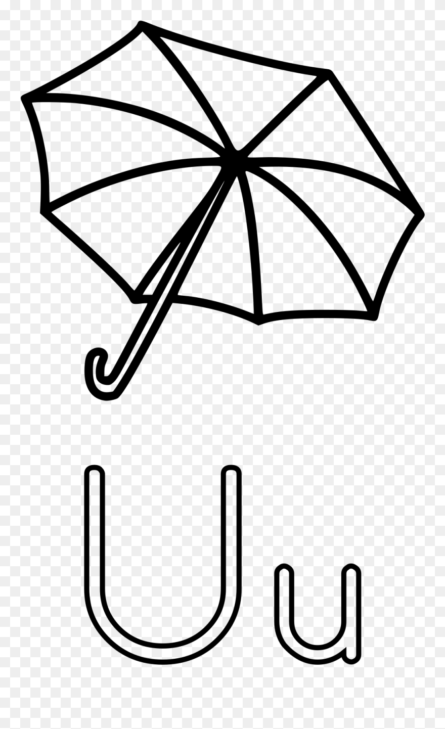 Color By Number Umbrella Clipart