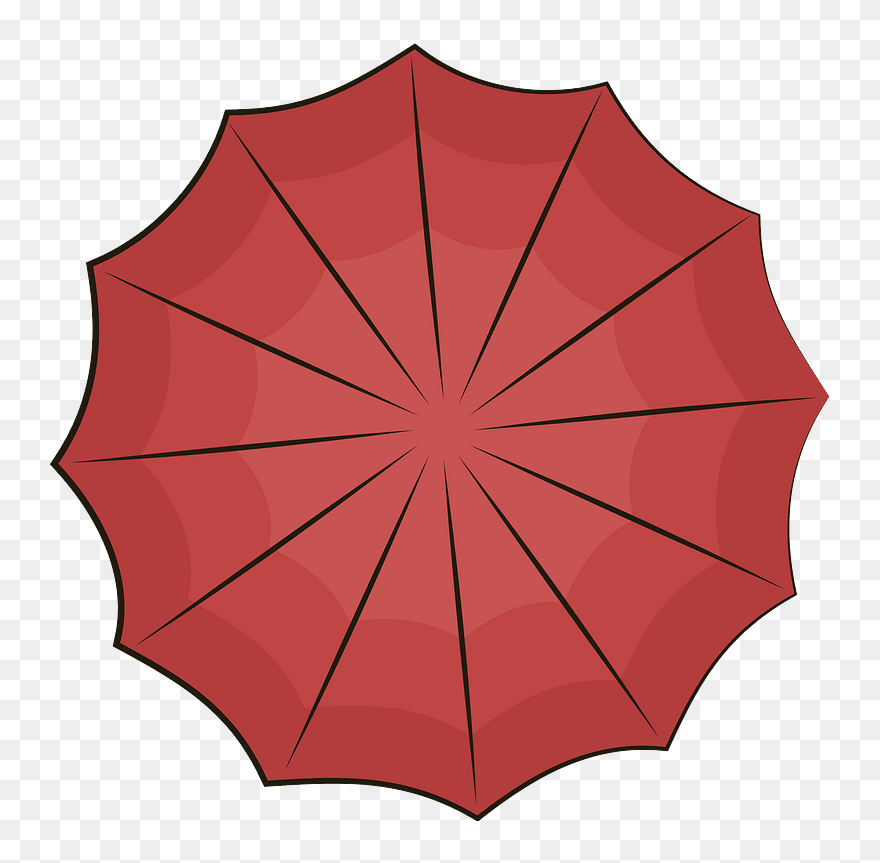 Red Umbrella Clipart - Umbrella - Png Download