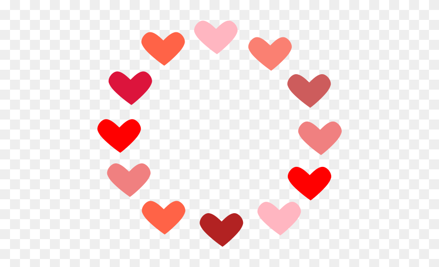 Love Clipart Clip Art - Circle Of Love Hearts - Png Download