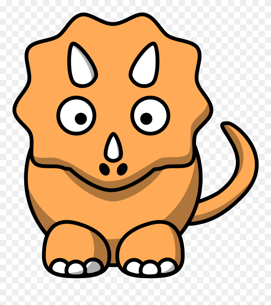Orange Dinosaur Clipart - Png Download