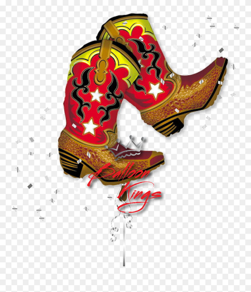 Rodeo Balloons , Png Download - Happy Birthday With Red Boots Clipart