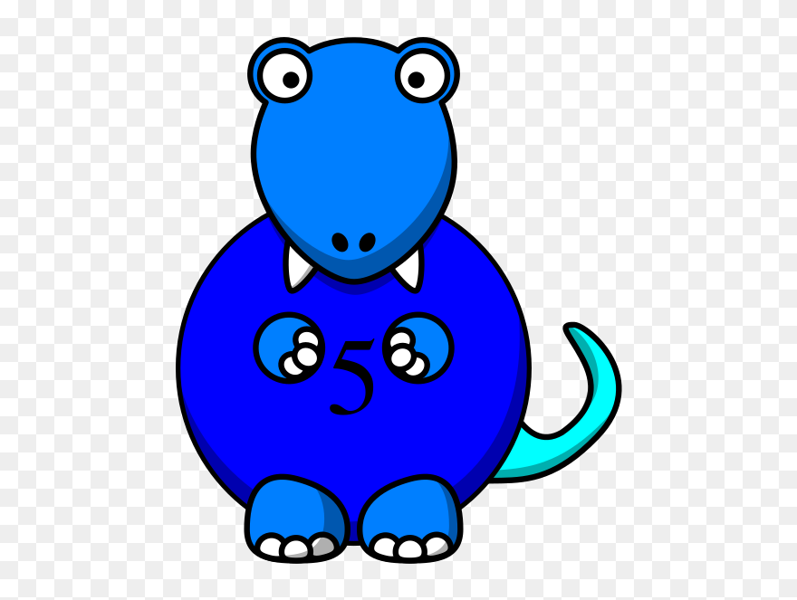 Blue Dinosaur Svg Clip Arts - Cartoon Dinosaur With Wings - Png Download