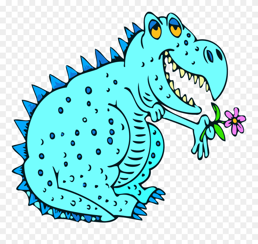 Outline Clipart Dinosaur Black And White - Png Download