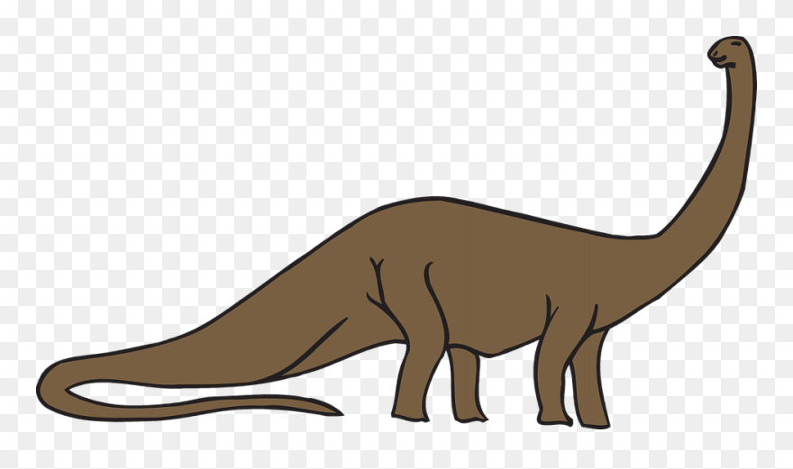 Dinosaur Clipart Apatosaurus, Dinosaur Apatosaurus - Long Neck Long Tail Dinosaur - Png Download