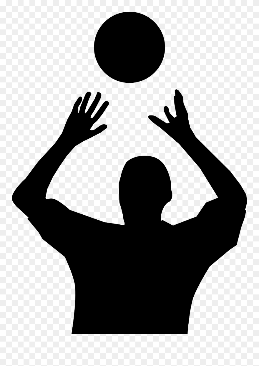 Volleyball Techniques Silhouette Clip Art - Set Volleyball Clipart - Png Download