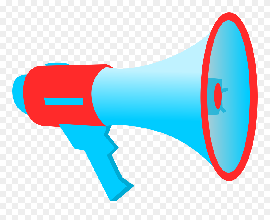 Blue Clipart Megaphone - Megaphone Free Clip Art - Png Download