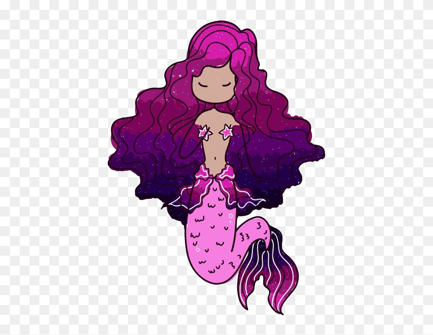 Mermaid Stock Illustration Clip Art - Sereia Png Cabelo Roxo Transparent Png