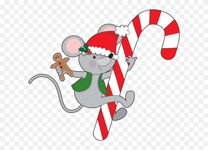 Mice Clipart Merry Christmas - Cartoon - Png Download