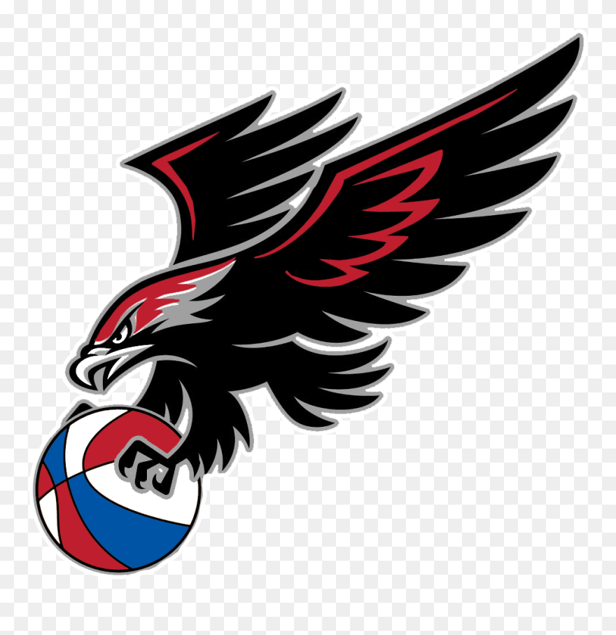 Eagle On Basketball Clipart Clip Library Stock Williams - Eagle With Basketball Logo - Png Download