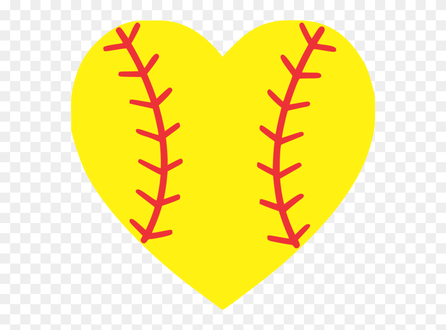 Heart Albb Blanks - Softball Heart Clip Art - Png Download