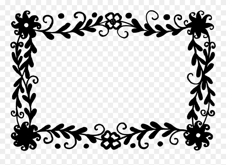 Vector Frame Clipart Floral - Clip Art - Png Download
