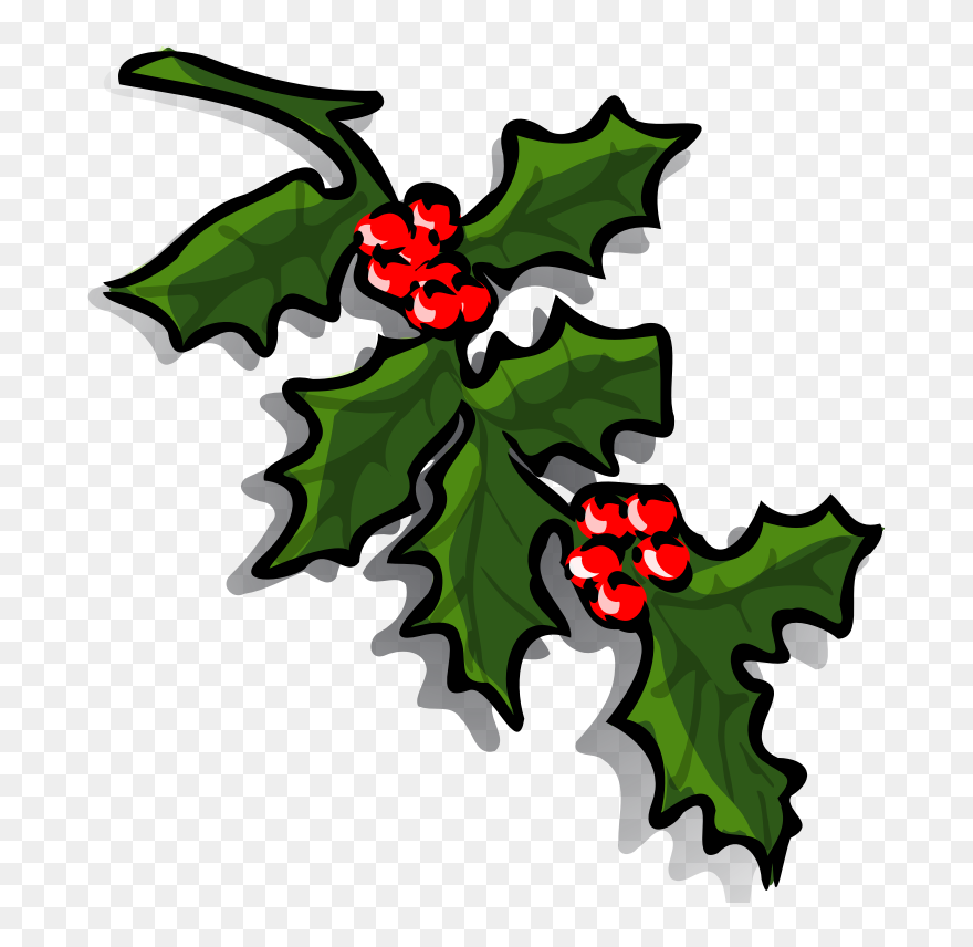 Free To Use Public Domain Christmas Clip Art - Christmas Holly Clip Art - Png Download