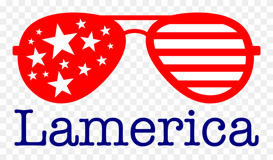 Sunglasses Clipart American Flag - Flag Sunglasses Clipart - Png Download