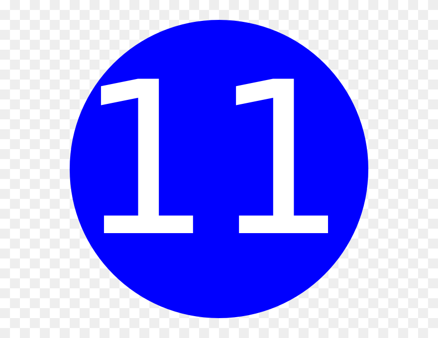 Number 11 In Circle Clipart