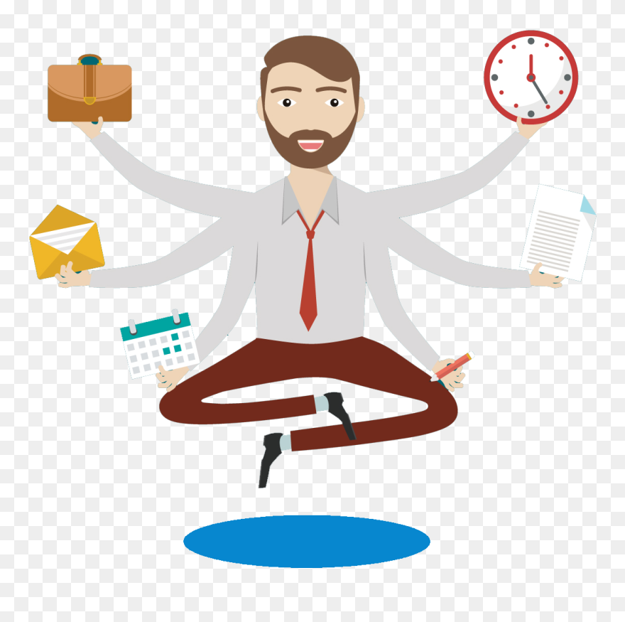 Transparent Virtual Assistant Clipart - Busy People Transparent - Png Download