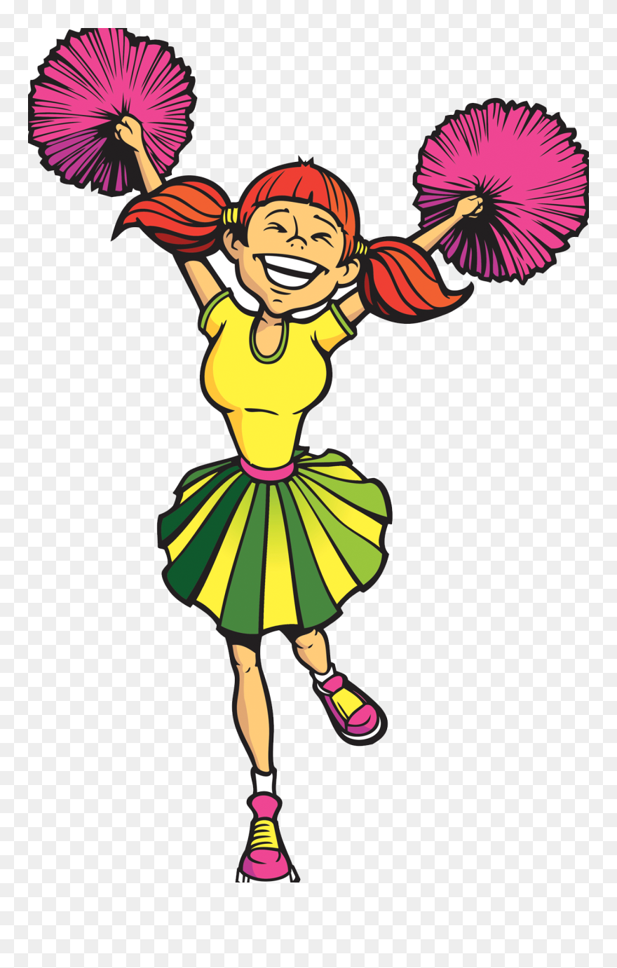 Cheerleader Cheerleading Illustration - Cheerleaders Cartoon Png Clipart