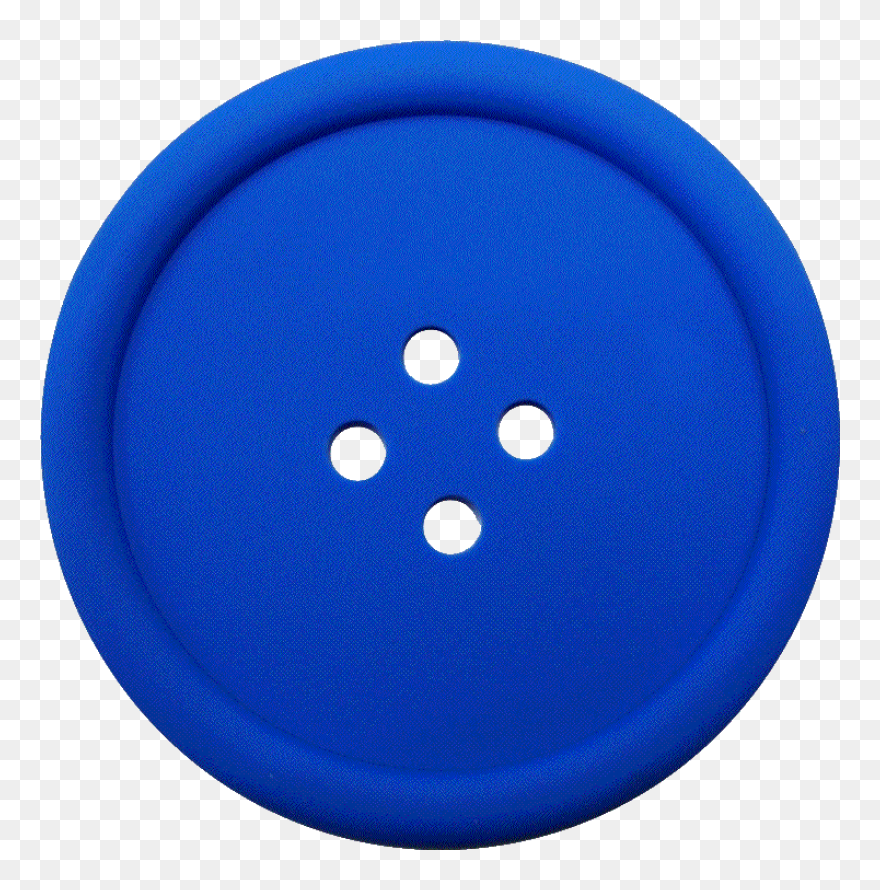 Blue Sewing Button With 4 Hole Png Image - Circle Clipart