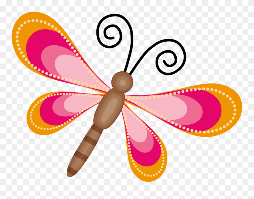 Infantil Animadas Libelula Dibujo Clipart
