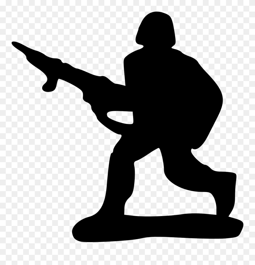 Soldier Drawing Military Cartoon Clip Art - Toy Soldier Silhouette - Png Download