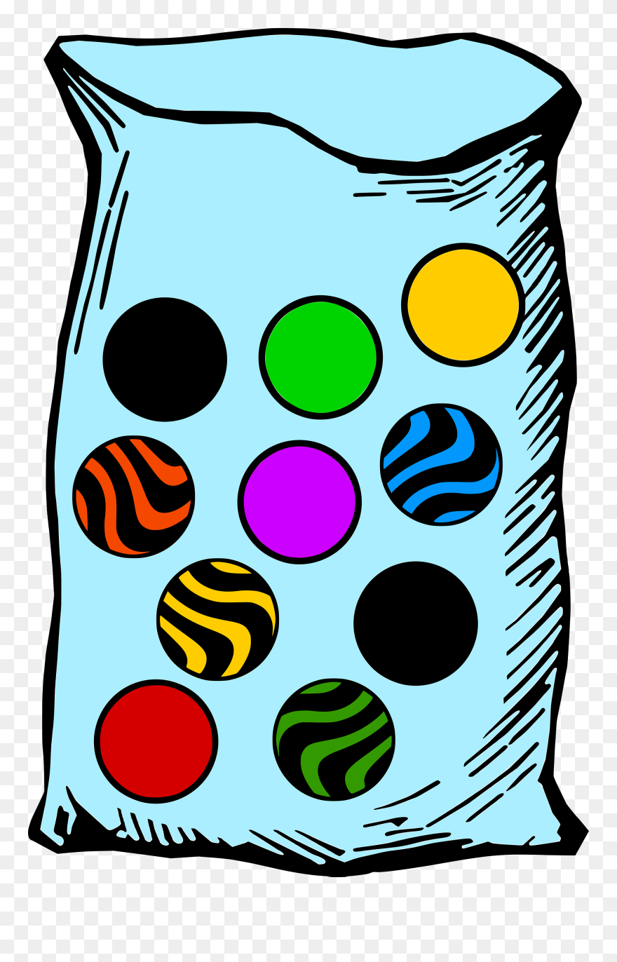 Download Free Clip Art Clipart Library Free Clip Art - 10 Marbles In A Bag - Png Download